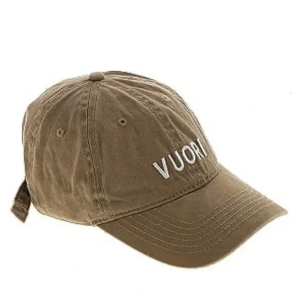 Vuori Ball Cap Baseball Embroidered Adjustable Cotton Camel Khaki One Size